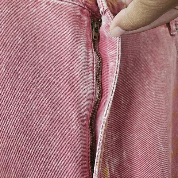 Hanifa Dusty Cedar Aster Acid Distressed Jeans ALTERED - Picture 8 of 13